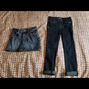Bundle of 2 girls skirt and pants